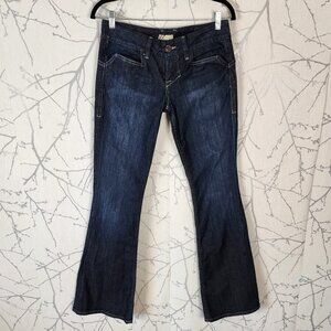 William Rast Dark Wash Stretch Denim Low Rise Bootcut Jeans